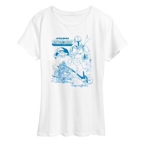 Women's - Star Wars - The Mandalorian Mando Sketchy Short Sleeve Graphic T-Shirt - 1 of 4