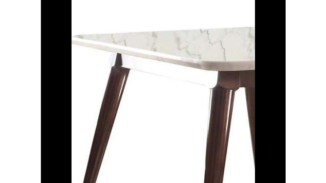 64&#34; Gasha Dining Table White Marble/Walnut - Acme Furniture, 2 of 7, play video