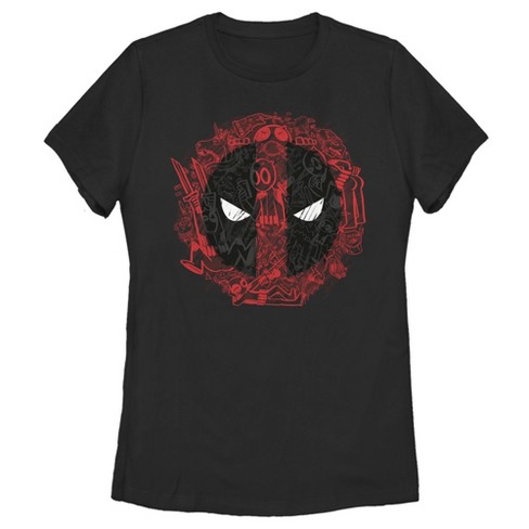 Women s Marvel Deadpool Cartoon Icon Logo T shirt Target