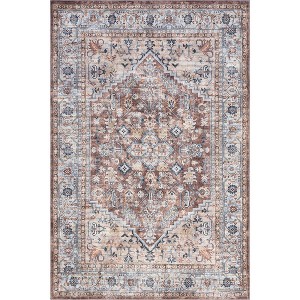 Nuloom Varela Traditional Medallion Pet Friendly Machine Washable Area Rug, 3' x 5', Blush - 1 of 4