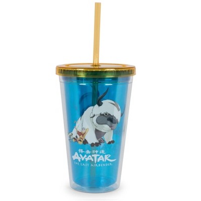 Surreal Entertainment Avatar: The Last Airbender Aang and Appa Carnival Cup With Straw | 16 Ounces