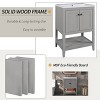 24-Inch White Modern Sleek Bathroom Vanity Elegant Ceramic Sink with Solid Wood Frame Open Style Shelf - 4 of 4