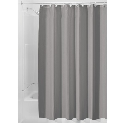iDesign Solid Polyester Shower Curtain - 72" x 72" - Gray