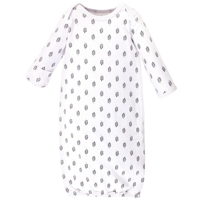 Touched by Nature Baby Organic Cotton Long-Sleeve Gowns 3pk, Safari, 3 of 6