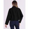 Allegra K Women's Zipper Lapel Collar Two Pockets Long Sleeve Casual Jacket - 3 of 4