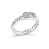 Silver 1/5 Cttw Diamond ID and Cuban Link Band Ring - 3 of 4