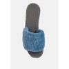 Geese Faux Fur Diamante Detail Jelly Women Flats - 4 of 4