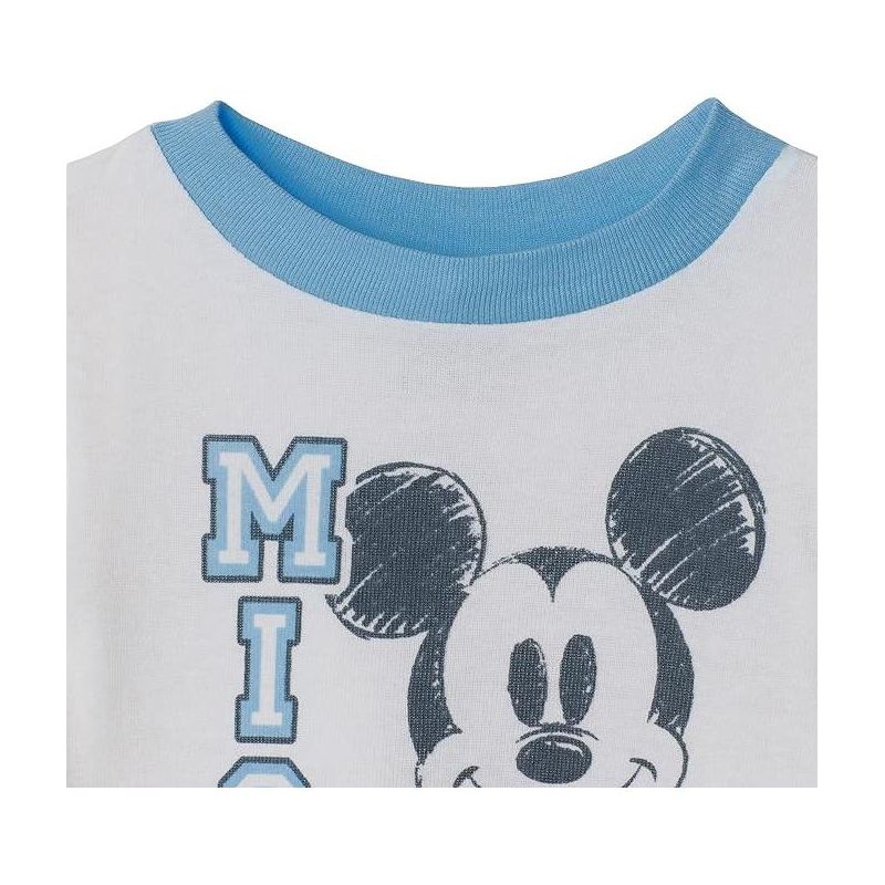Disney Baby Boy's Mickey Mouse 4-Piece Cotton Pajama Set, 3 of 8