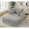47.7" Corduroy Recliner Chair with Ottoman, Oversized Chaise Lounge Sofa for Small Apartments, Deep Seat Single Sofa with Thick Cushions - 4 of 4