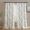 HLC.ME Jasmine Floral Patterned Window Rod Pocket Curtains - Light Blocking Darkening Window Panels, Set of 2 - 2 of 4