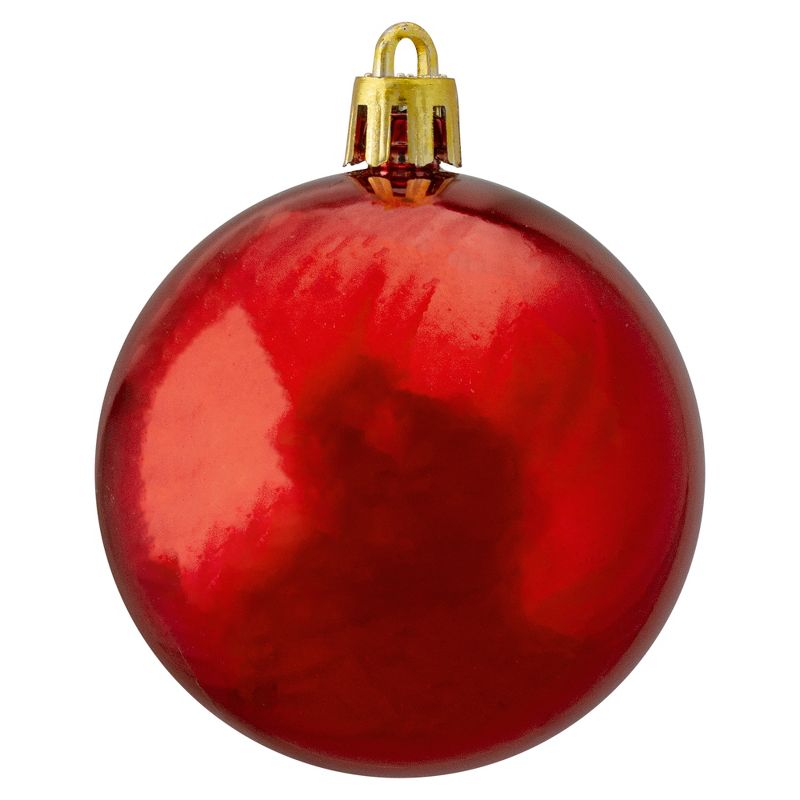 Northlight 60ct Shatterproof Shiny Christmas Ball Ornament Set 2.5" - Red, 2 of 4