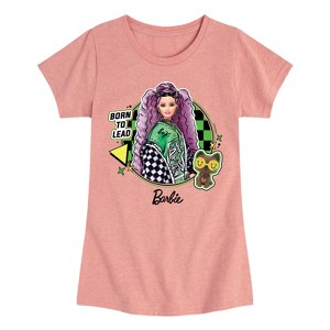 Girls' - Barbie - Be The Boss Barbie Fitted Short Sleeve Graphic T-Shirt - 1 of 4