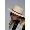 Women's Wide brim boater hat with Navajo inspired leather trim - URBANISTA - image 2 of 2