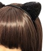 Wrapables Cosplay Costume Headband, Party Headwear for Women and Kids, Glittery Black Cat Ears - 4 of 4