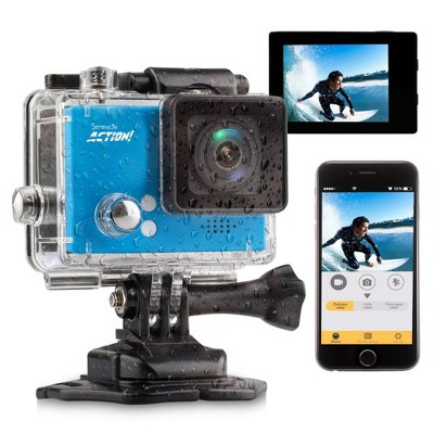 SereneLife Compact 4K Ultra HD ACTION! Cam with WiFi & Slo-Mo Recording - SLDV4KBL