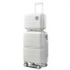 BEAFUP 4-Piece PP Lightweight & Durable Expandable Luggage Set with Spinner Wheels and TSA Lock - 14", 20", 24", 28" for Travel,White - 2 of 4