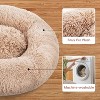 DOMETOUR Dog Bed Cat Bed, Round Donut Washable Pet Bed Plush Calming Dog Couch Cat Couch - 4 of 4