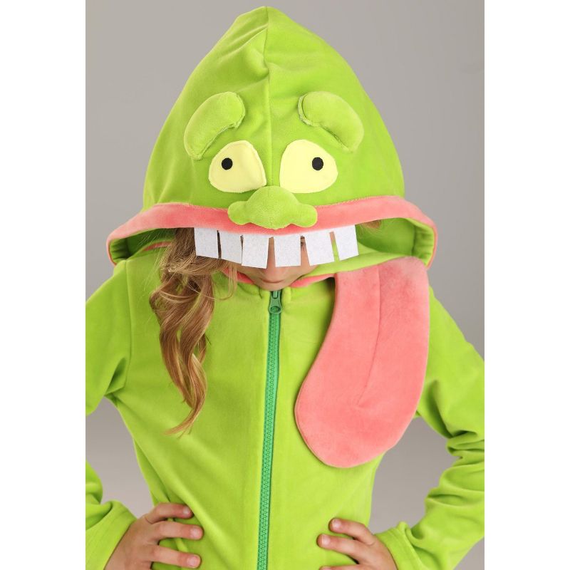 HalloweenCostumes.com Ghostbusters Slimer Toddler Hoodie Costume for Girls., 3 of 6