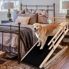 Docred Dog Ramp, Adjustable Height Wooden Folding Portable Pet Ramp for Bed, Couch,SUV-High Traction,for Small Large Old Dogs Cats - 2 of 4