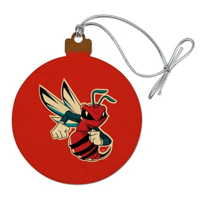 Delaware State University Secondary Wood Christmas Tree Holiday Ornament