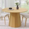 Lirago Solid Wood Round Dining Table for 4 People Nordic style 46*46 Natural - 2 of 4