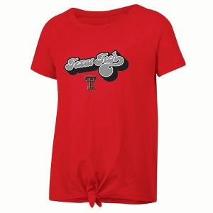 NCAA Texas Tech Red Raiders Girls' Knot T-Shirt - 1 of 3
