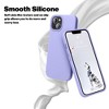 BONGEEK ompatible with iPhone 13 Mini Case,Liquid Silicone Slim Protective Shockproof Phone Case Cover with Anti-Scratch Microfiber -Light Purple - 3 of 4