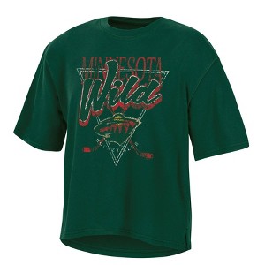NHL Minnesota Wild Women's Short Sleeve Dark Fashion T-Shirt - 1 of 3