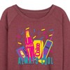 Women's - Coca-Cola - 90's Retro Style Lightweight French Terry Wide Neck Long Sleeve Shirt - 2 of 4