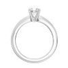 GILDED 1/2 ct. T.W. Round Cut Lab Diamond (SI1-SI2 Clarity, F-G Color) and 10KT White Gold Solitaire Ring - 3 of 4