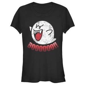 Juniors Womens Nintendo Retro Boo Ghost T-Shirt - 1 of 3