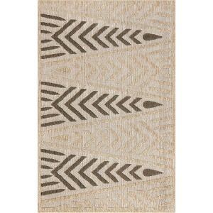 Nuloom Oliva Modern Diamond Indoor/Outdoor Patio Area Rug 5x7, Beige - 1 of 4