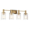 Savoy House Concord 4 - Light Vanity in  Matte Black/Warm Brass - 2 of 4