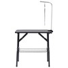 vidaXL Adjustable Dog Grooming Table with 1 Loop and Basket - 3 of 4