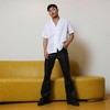 Campus Sutra Men Men's Chalk White Embroidered Circular Shirt - 3 of 3