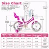 Safstar 14 Inch Kids Bike with Training Wheels, Doll Seat, Basket, Streamers, Hand Brake, Coaster Brake, Height Adjustable Seat & Handlebar - 2 of 4