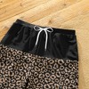 PATPAT Family Matching Leopard Print Swimsuits One Shoulder Cutout Colorblock One Piece Swimwear Swim Trunks Shorts - 4 of 4