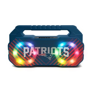 NFL New England Patriots Wireless BoomBox Dual Speaker with FM Radio: Bluetooth Portable Audio - 1 of 2