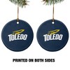 University of Toledo Rockets Logo Porcelain Holiday Christmas Tree Ornament - 2 of 4