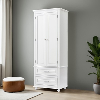 62.5'' Tall Storage Cabinet with Two Drawers for Bathroom - Leovsnove