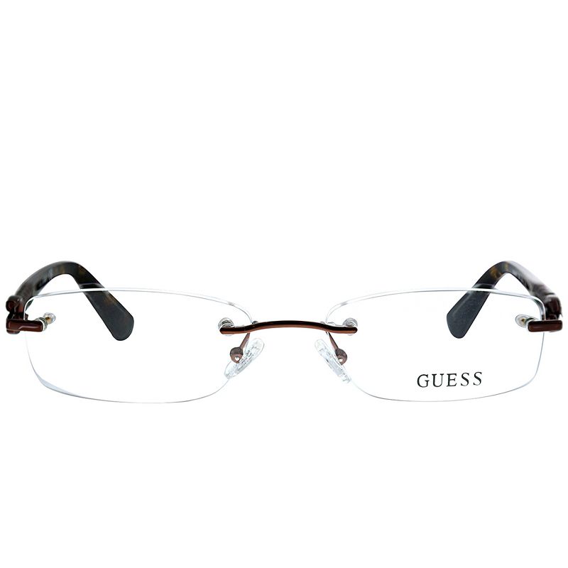 Guess GU 2557 049 Unisex Rimless Eyeglasses Brown 53mm, 2 of 4