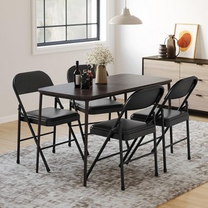 coucheta Folding Chairs With Padded Cushion and Back, Metal Frame Hold Up to 350 Lbs - 1 of 4