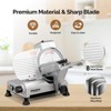ROVSUN 8 inch Commercial Meat Slicer with Adjustable Thickness(0-13mm), Upgraded Carbon Steel Blade for Home and Commercial 13mm) - 4 of 4