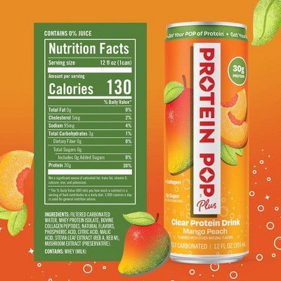 Protein Pop Plus Mango Peach - 30g Protein - 12 fl oz