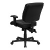 Emma and Oliver Mid-Back Black LeatherSoft Multifunction Ergonomic Task Office Chair w/ Arms - 3 of 4