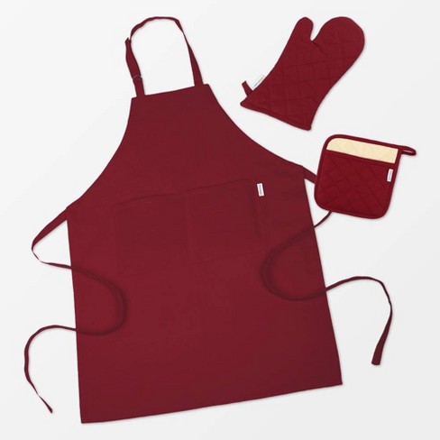 Cooking Apron/mitt/pot Holder 3pc Set Gray - Mu Kitchen : Target