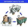 Anybear Flower Cart Green Cloth Bag Firewood Transport 200lbs Garden Cart - 2 of 4