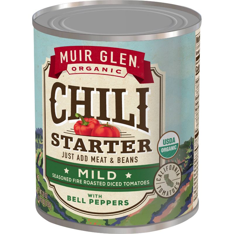 Muir Glen Chili Starter Mild Diced Tomatoes with Bell Peppers 28oz, 4 of 11