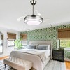 Bella Depot 36" Modern Retractable Ceiling Fan with Dimmbale LED Light and Remote 6-speed Reversible DC Motor - 3 of 4
