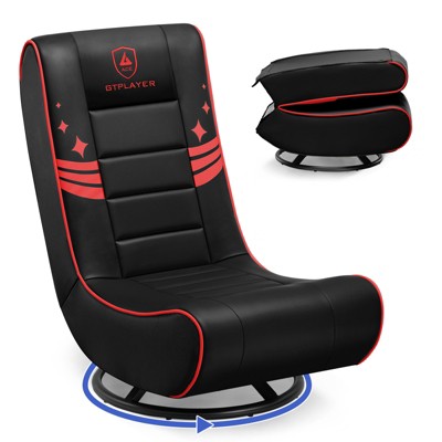 GTPLAYER Gaming Rocker, Swivel Chair, Foldable Game Chair, Breathable Leather